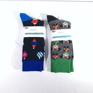 Two Pairs Holiday Themed Mens Crew Socks Old Navy